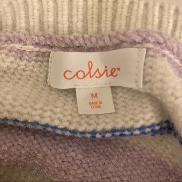 Colsie Women’s Medium Cropped Stripped Sweater - Picture 7 of 11